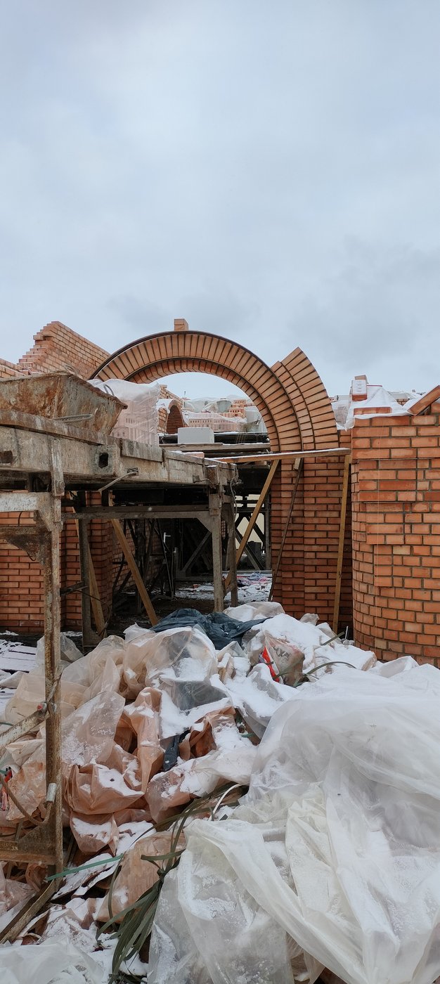 Кладка стен, арочный проём